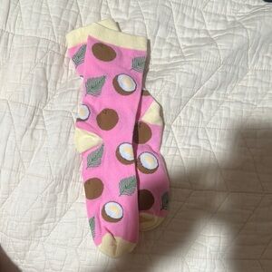 Pink Coconut Patterned Socks